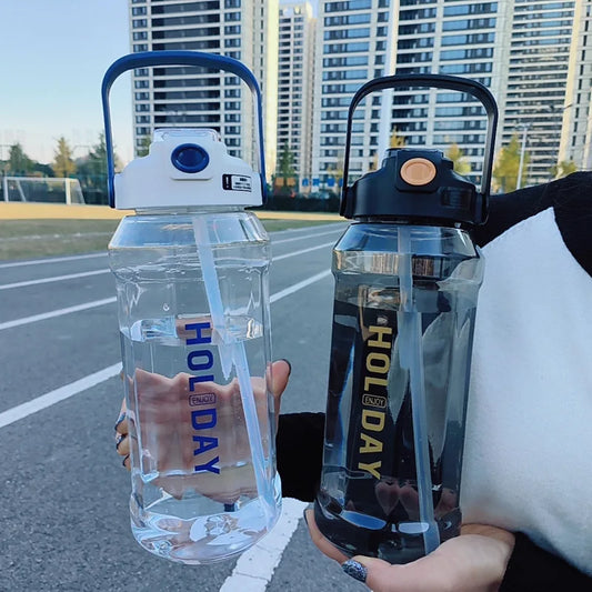 Sports Water Bottle 1500ml Portable Travel Clear Leakproof Drinking Bottle for Gym Fitness Outdoor