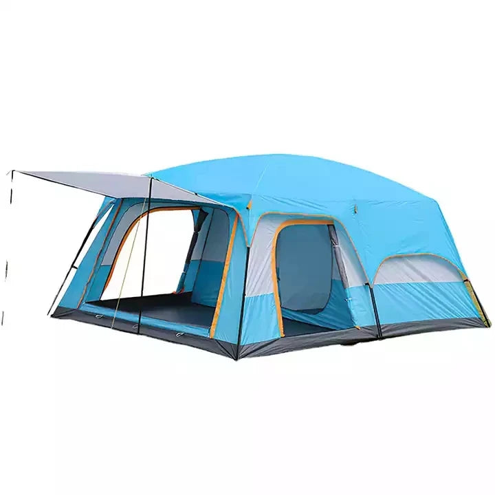 Two Room Oversized Outdoor Camping Tent 5- 8 Person Waterproof Outdoor Family Luxury Big camp tent