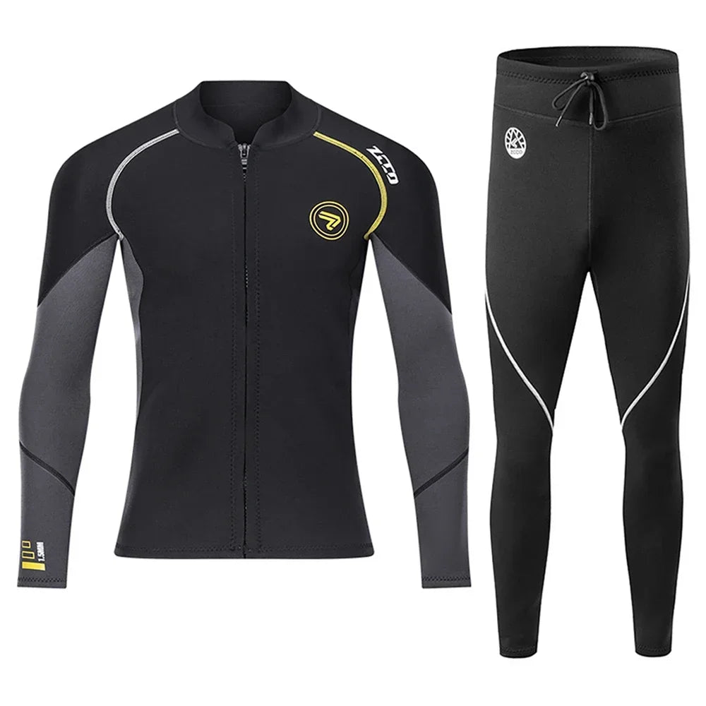 Diving Suit 1.5MM Men Wetsuit Neoprene Underwater Kitesurf Surf Surfing Spearfishing Jacket Pants Clothes  wet suit