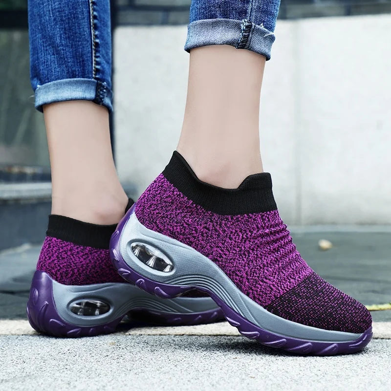 Women Running Shoes Breathable Casual Shoes Outdoor Light Weight Sports Shoes Casual Walking Sneakers Tenis Feminino Shoes