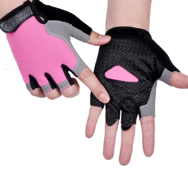 Half Finger Gloves Gym Fitness Anti-Slip Women Men Gel Pad Gloves Gym Cycling Fingerless Gloves Bicycle Accessories