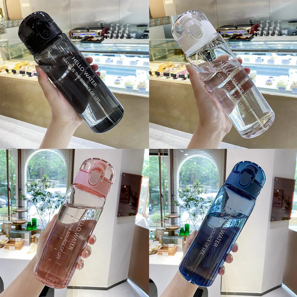 1PC Portable Sports Transparent Water Bottle 780ML Portable Gym Travel Clear Leakproof Drinking Bottle Clear Leakproof