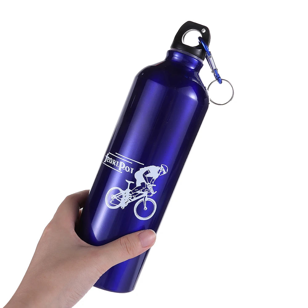 Aluminum Alloy 750ml Bicycle Water Bottle Food Grade Sports Fitness Running Riding Camping Hiking Kettle Leak-proof Bike Bottle