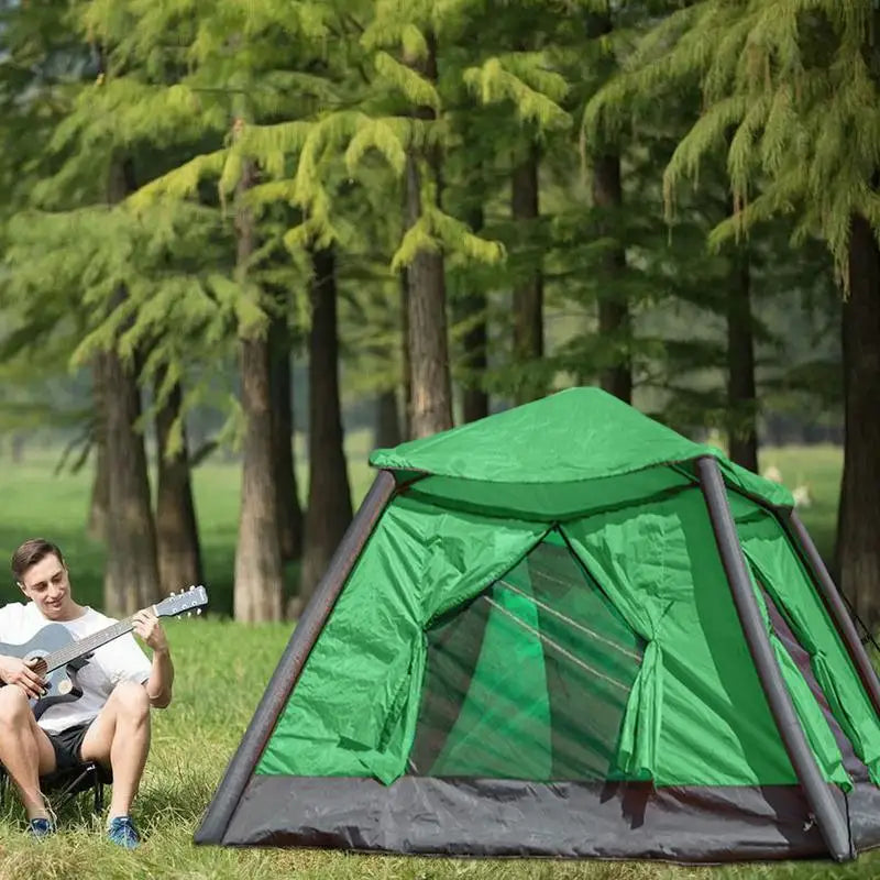 Large Space 3-4 People Outdoor Camping Inflatable Tent Instant Opening No Need To Build Waterproof Air Tent Survival Tents