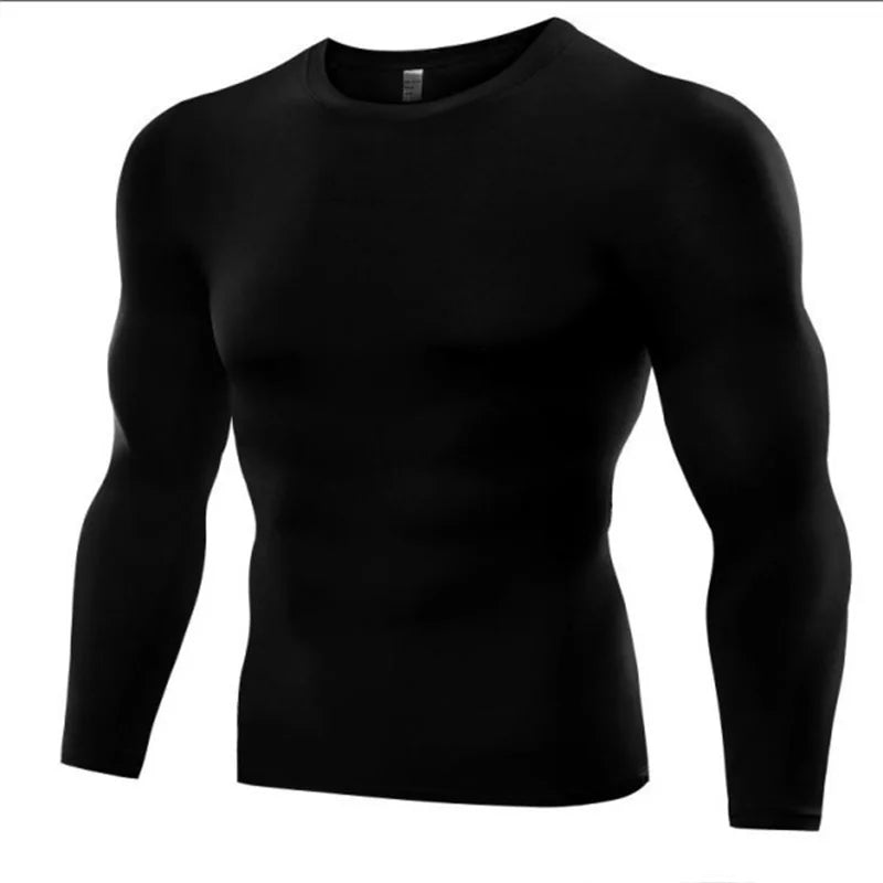 Compression T Shirt Men Fitness Top Long Sleeves Training Running Shirt Men Gym Sportswear Sport Tight