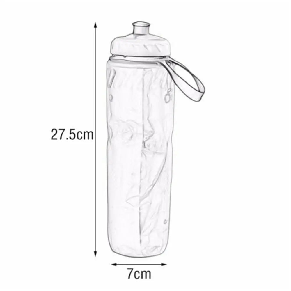 750ML Mountain Cycling Sports Kettle Travel Gym Climbing Water Cup Plastic Kettle Dual Layer Thermal Keeping Water Bottle