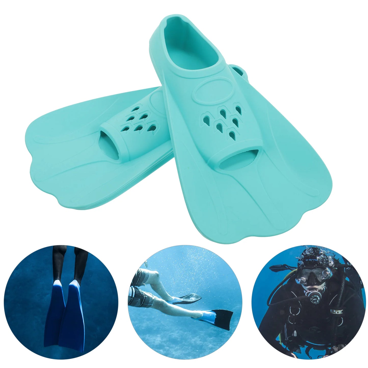 1 Pair Swimming Training Fins Silicone Snorkeling Fins Adult Swimming Necessaries for Adult