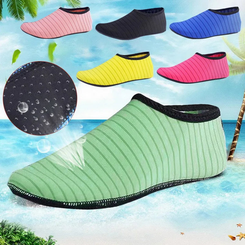 Summer Water Shoes Men Socks Sneakers Swimming Shoes Aqua Beach Socks Big Plus Size Sneaker For Men Striped Colorful Shoes Kids