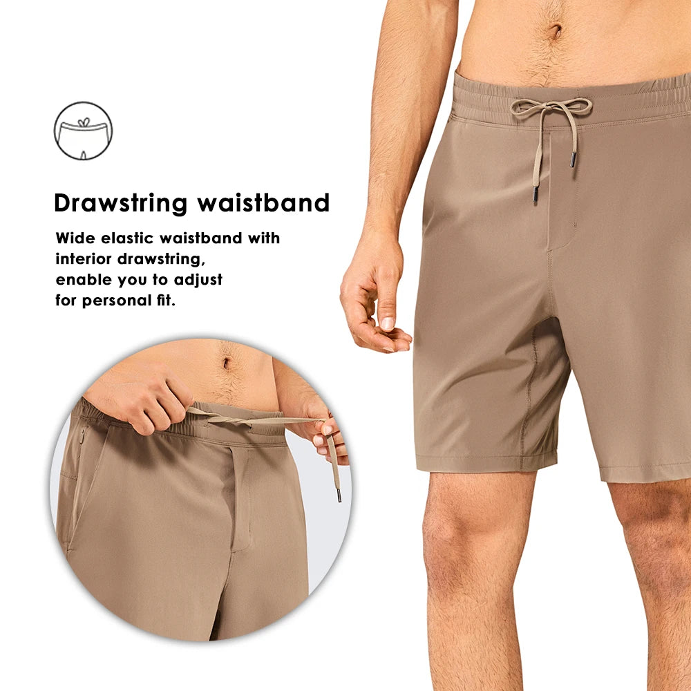 CRZ YOGA Men's Workout Shorts - 9'' Quick Dry Running Sports Athletic Shorts with Pockets