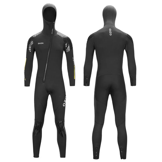 3mmDiving Suit Men's Women's Hoodie One-Piece Diving Suit Thickened Cold Protection Warm Surfing Diving Snorkeling Winter Swimmi