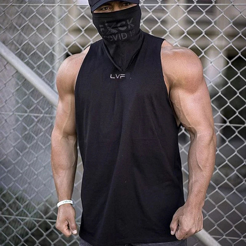 Men's Brand Summer Gym Cotton Tank Top Sleeveless Shirt Man Bodybuilding Clothing Casual Fitness Workout Running Vest Sportswear