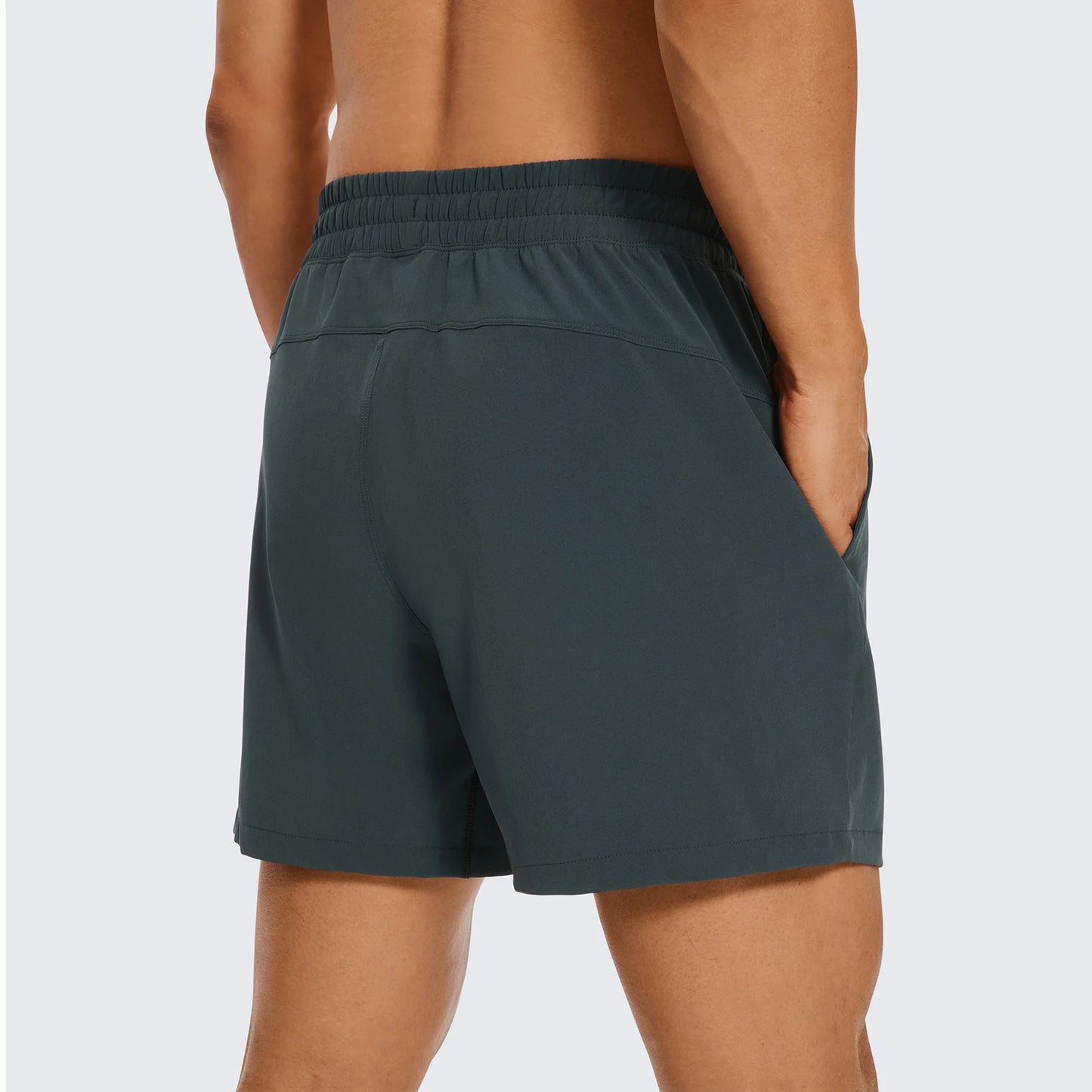 CRZ YOGA Men's 2 in 1 Running Shorts with Liner - 5'' Quick Dry Workout Sports Athletic Shorts with Pockets