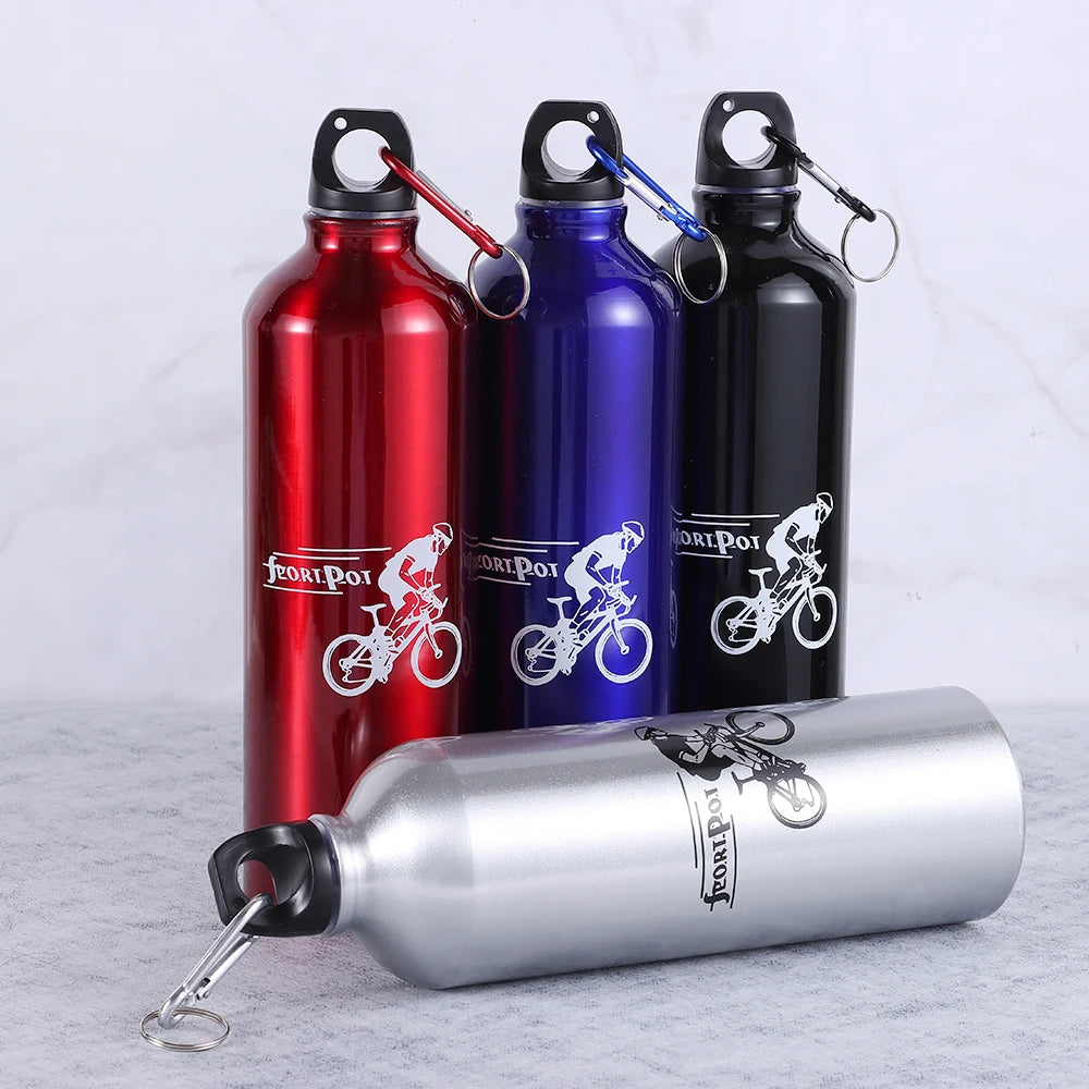 Aluminum Alloy 750ml Bicycle Water Bottle Food Grade Sports Fitness Running Riding Camping Hiking Kettle Leak-proof Bike Bottle