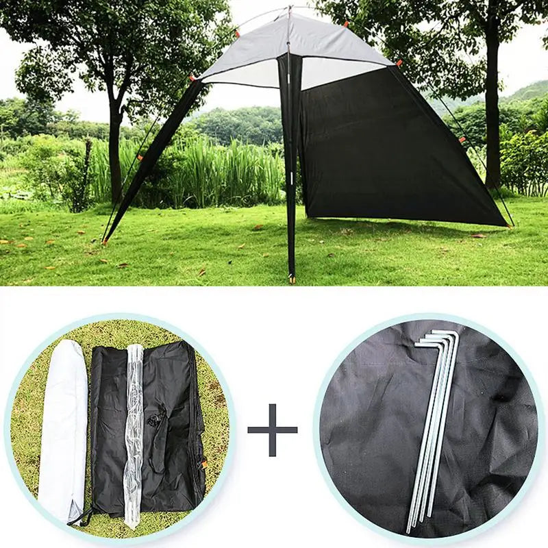 Outdoor Canopy Beach Shelter Portable Lightweight Sun Shade Tent Waterproof Tent Garden Sun Awning Fishing Camping Accessories