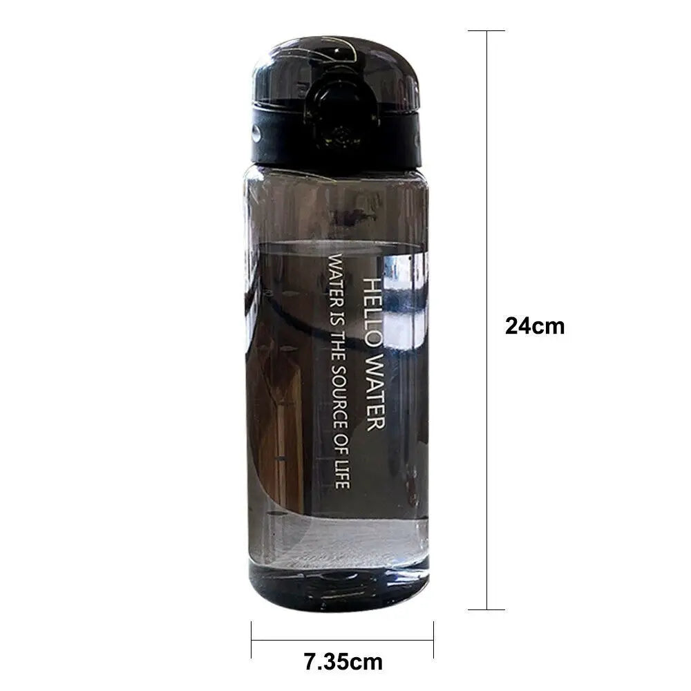 1PC Portable Sports Transparent Water Bottle 780ml Portable Gym Travel Clear Leakproof Drinking Bottle Frosted Bottle