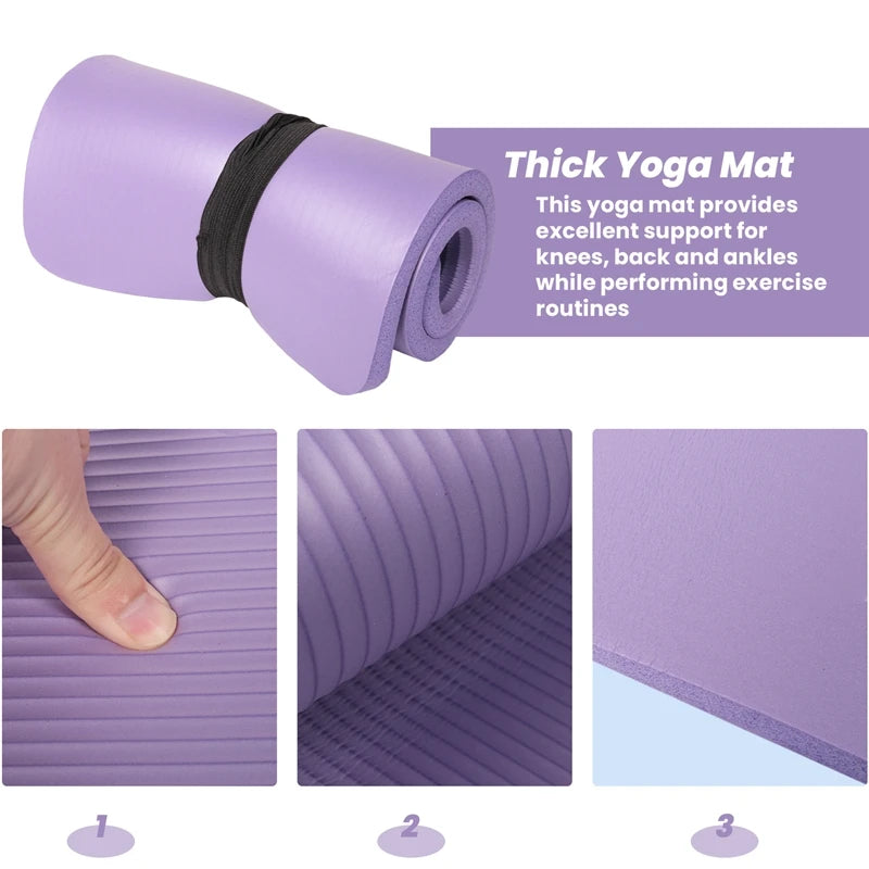 New-Yoga Knee Pad 15Mm Yoga Mat Large Thick Pilates Exercise Fitness Pilates Workout Mat Non Slip Camping Mats