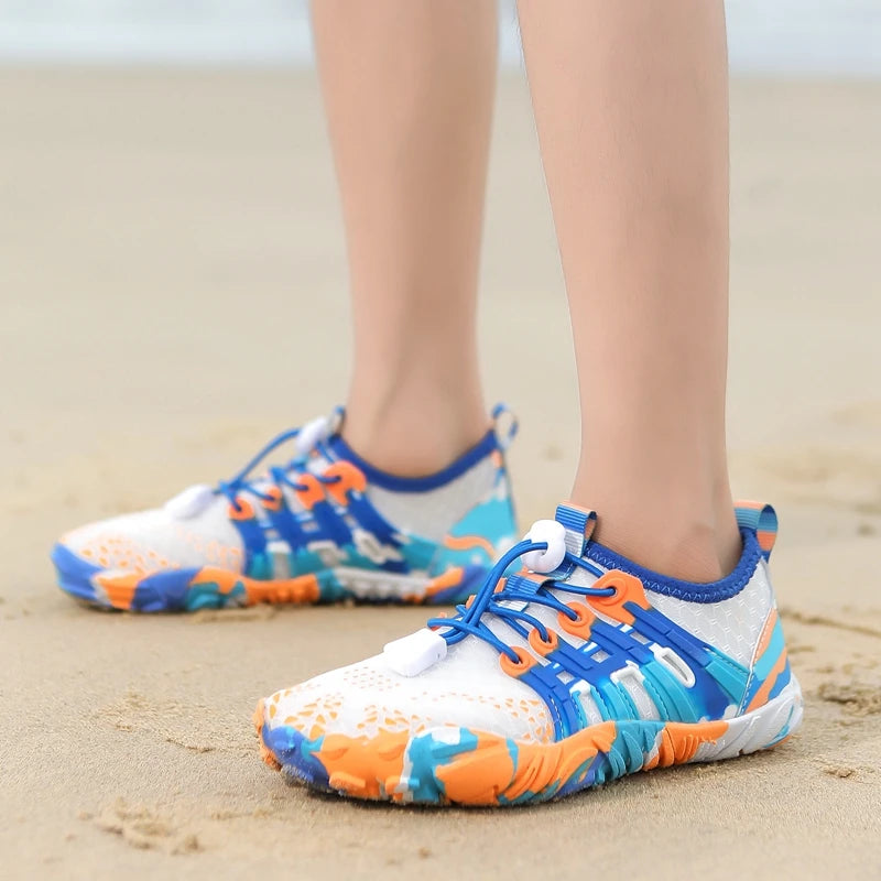 Water Shoes Kids Summer Beach Five Fingers Barefoot Swimming Aqua Shoes Colorful Seaside River Slippers Children Sneakers New