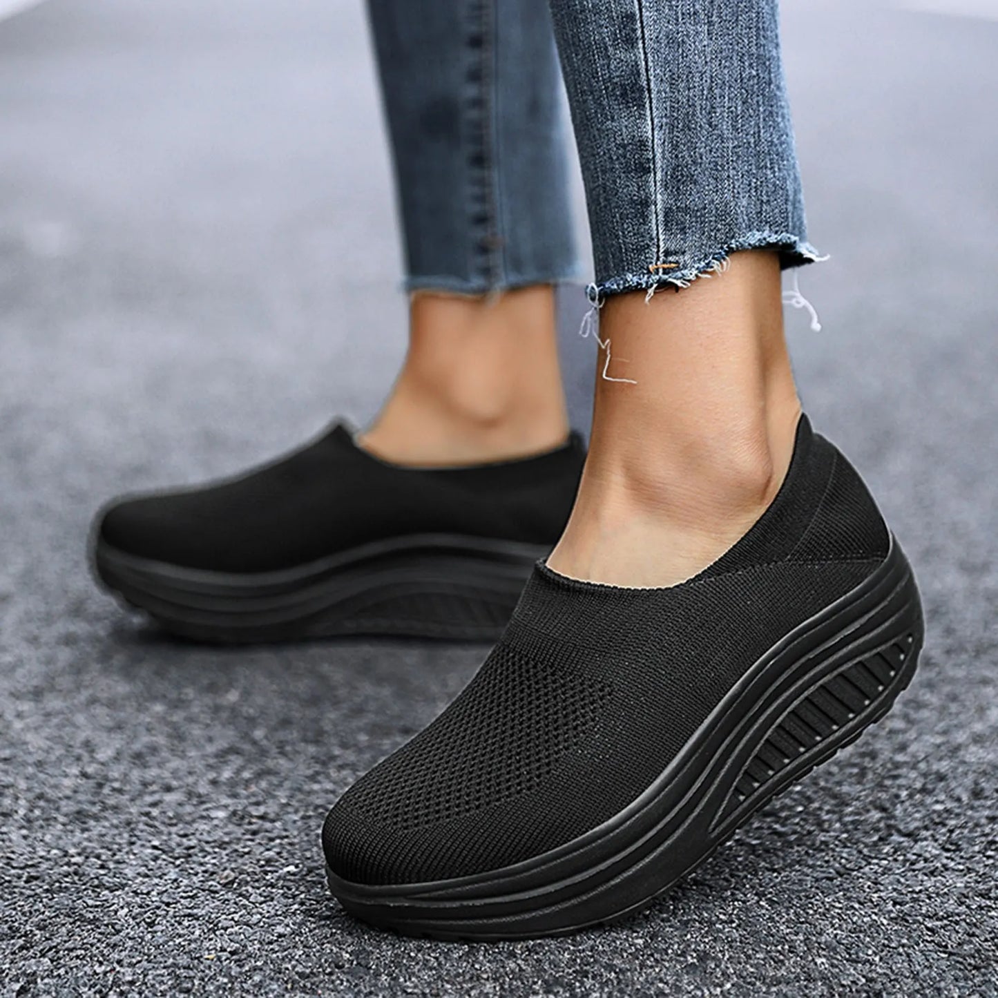 Summer Comfortable Lightweight Sport Shoes Womens Sneakers Platform Shoes Female Platform Vulcanized Shoes zapatillas de mujer