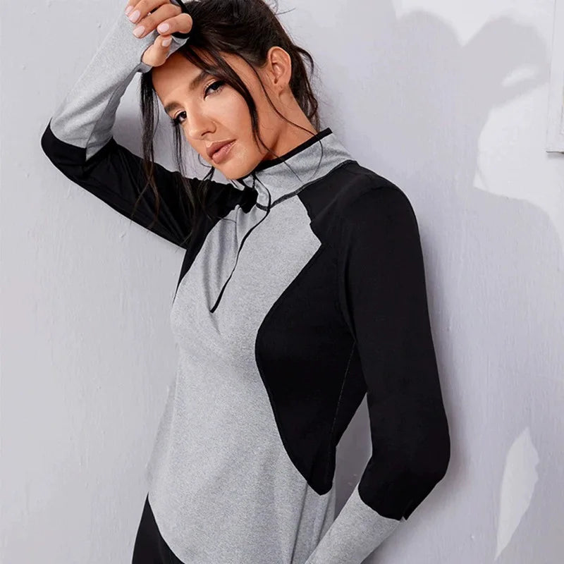 Training Exercise Jacket Women Zipper Running Sport Suit Hooded Yoga Fitness Sportswear Female Sport Coat Long Sleeve