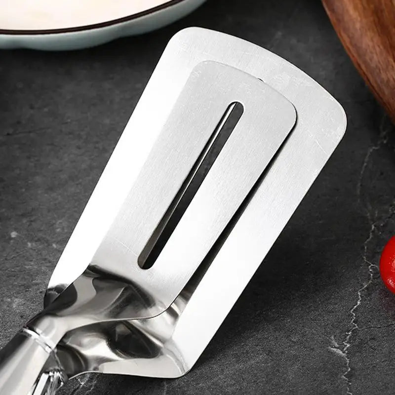 Stainless Steel Food Flipping Steak Clips Multifunctional Cooking Tong Double Sided Spatula Spatula Tongs Clip Beefsteak