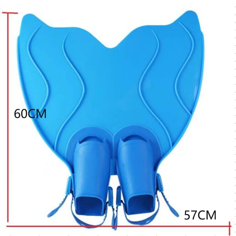 2024 Summer New Mermaid Swimming Tail Monofin Fins One-piece Flipper Swim Fins Swimming Training Fins For Adults Fins