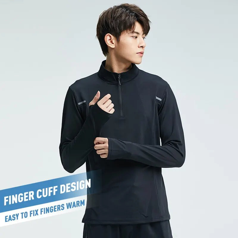 Sports Top Men'S Autumn And Winter Jacket Long-Sleeved Warm Hoodie Jacket Basketball Training Running Fitness Clothes