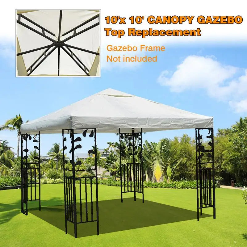 Canopy Replacement top Cover Outdoor Grill Shelter Canopy Top BBQ Tent Cover Tent Topper Replacement Cover for Patio Garden