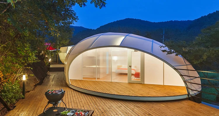 glamping New Design hot worm shaped luxury glamping hotel tent for safari resort