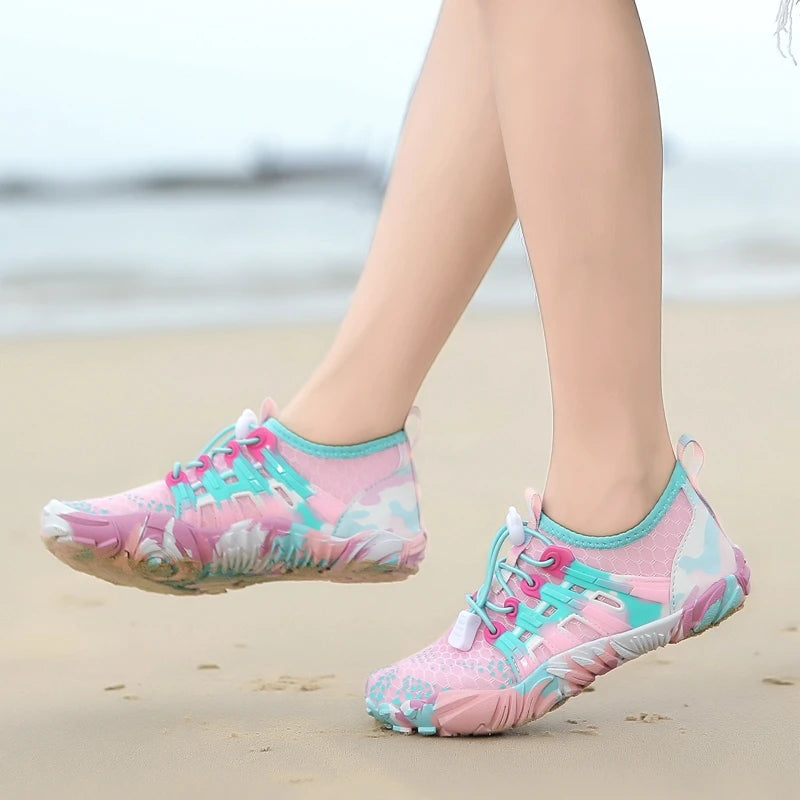 Water Shoes Kids Summer Beach Five Fingers Barefoot Swimming Aqua Shoes Colorful Seaside River Slippers Children Sneakers New