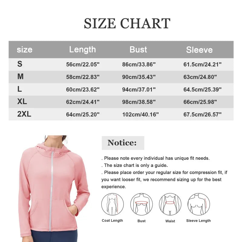 Women Fitness Coat Hooded Jacket Zipper Long Sleeve Pocket Yoga Tops Coat Slim Running Sweatshirts Quick Drying Gym Cardigan