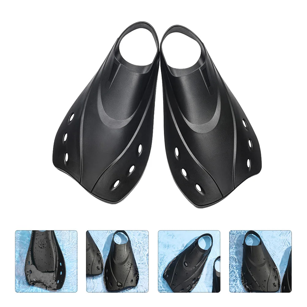 1 Pair Adjustable Unisex Short Swim Fins Swimming Snorkeling Diving Flippers