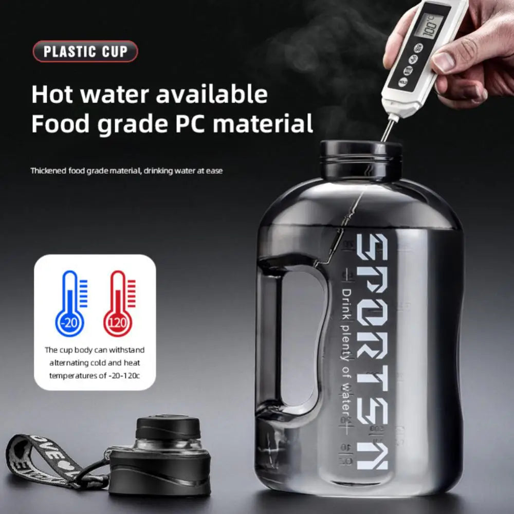 1700ml Large-capacity Sports Water Bottle For Hiking Fitness Camping Men Women Portable Outdoor Leak-proof Gym Training Bottle