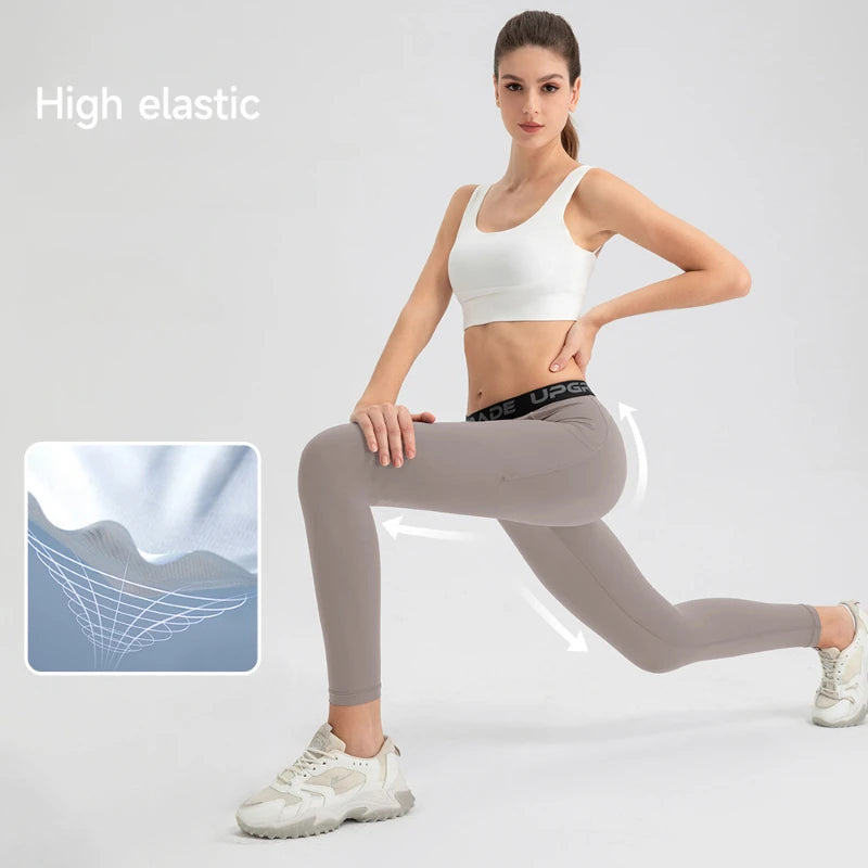 Fanceey Women's High Elastic Tight Fitness Pants With Buttocks Lifting and Breathable Yoga Pants Sports Cropped Pants