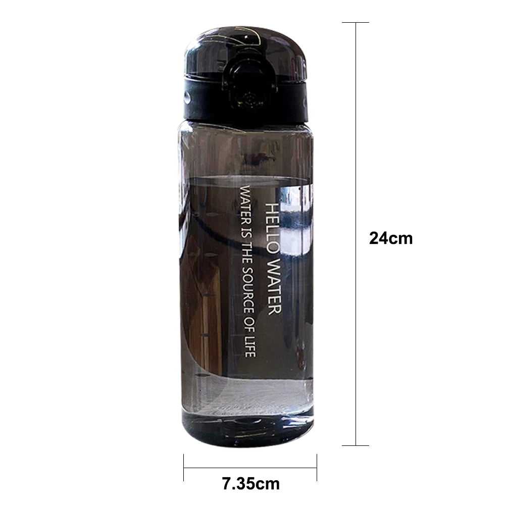 1PC Portable Sports Transparent Water Bottle 780ML Portable Gym Travel Clear Leakproof Drinking Bottle Clear Leakproof