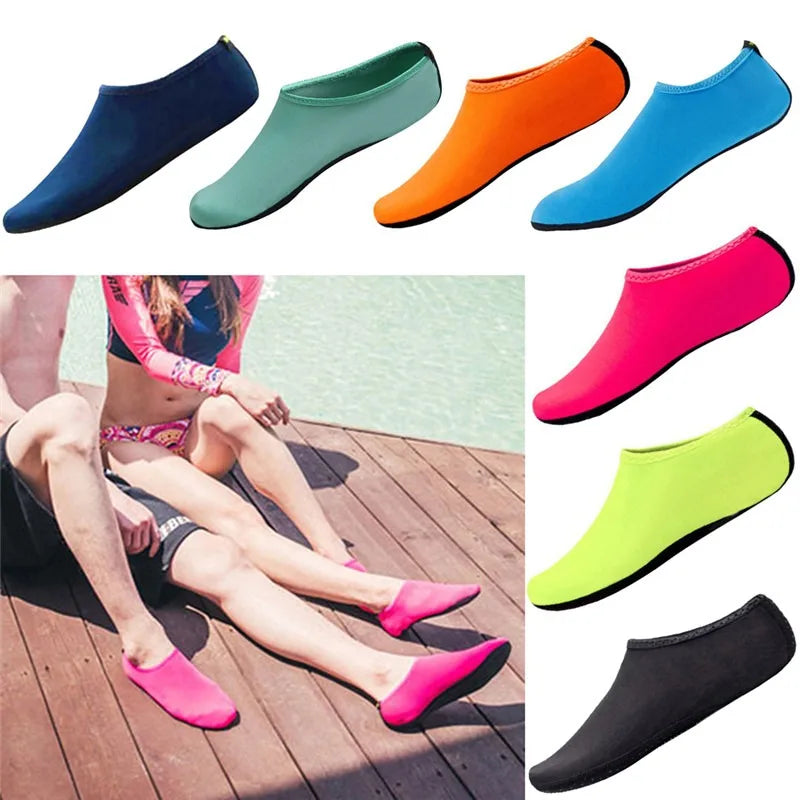 Unisex Water Shoes Swimming Diving Socks Summer Aqua Beach Sandal Flat Shoe Seaside Non-Slip Sneaker Socks Slipper for Men Women