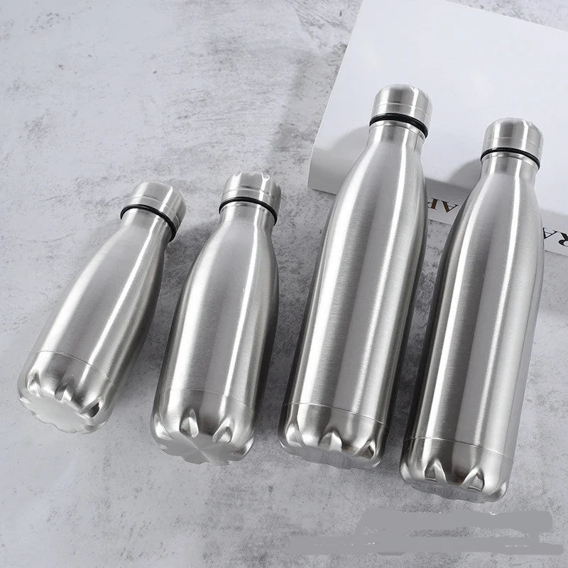 Stainless Steel Insulated Water Bottle Bowling Sports Water Bottle Sports Drink Bottle, Travel Mug, 500 750 1000ml Water Bottle