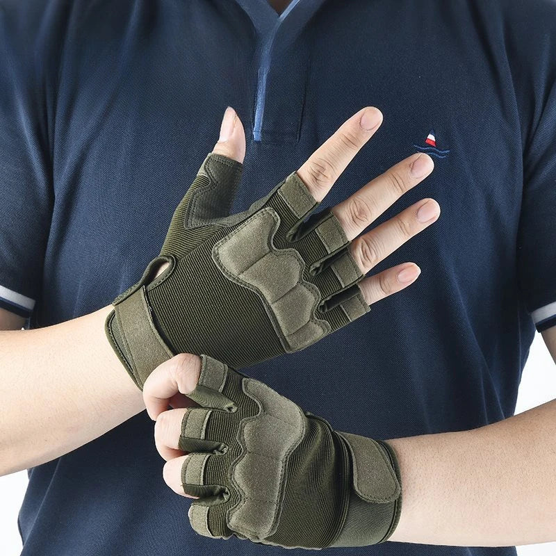 Outdoor Tactical Gloves Sport Gloves Half Finger Military Men Women Combat Shooting Hunting Fitness Fingerless Gloves