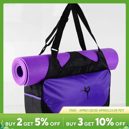 Yoga Mat Backpack Shoe Library Men's and Women's Travel Bag Sports Bag Crossbody Bag Shoulder Bag Yoga Supplies