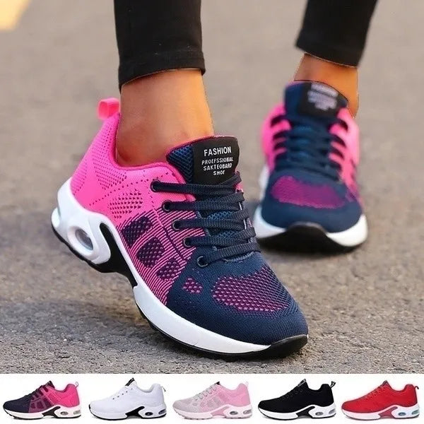 Running Shoes Women Breathable Casual Shoes Outdoor Light Weight Sports Shoes Casual Walking Platform Ladies Sneakers Black