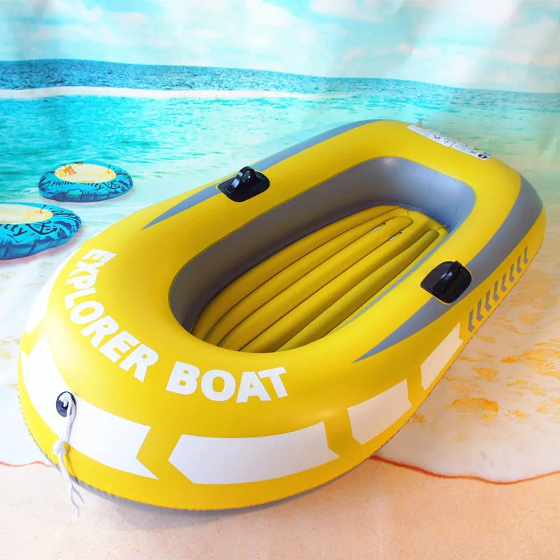 Inflatable Kayak Canoe 1~2 Person Rowing Air Boat Fishing Boat Summer Rubber Boat PVC Water Kayak Thickened Rafting Boat