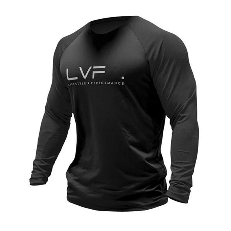 Mens Gym Long Sleeve T-Shirt Male Casual Undershirt Skinny Clothing Bodybuilding Workout Tops Running Fitness Cotton Sweatshirts