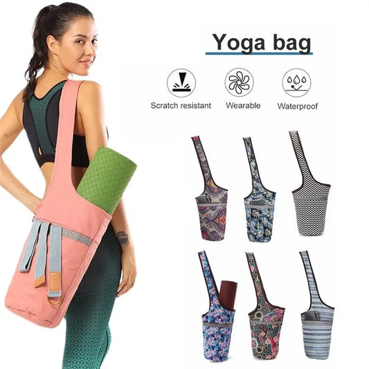 Portable Yoga Mat Bag Fashion Sports Yoga Mat Tote Storage Shoulder Bag Backpack Sling Carrier Fitness Supplies