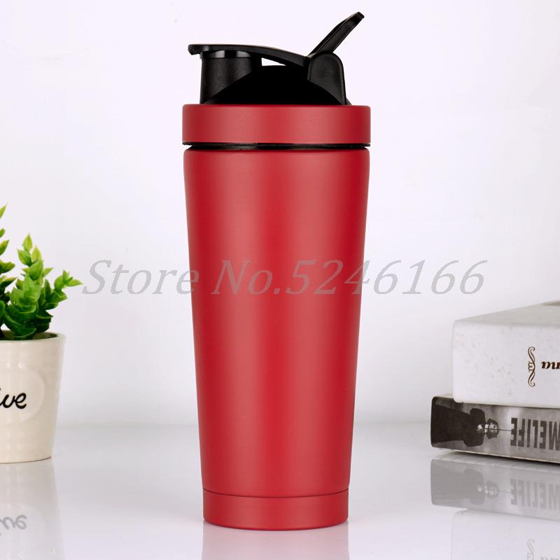 750ml gym sport portable water bottle stainless steel double wall vacuum insulated Protein Shaker water bottle