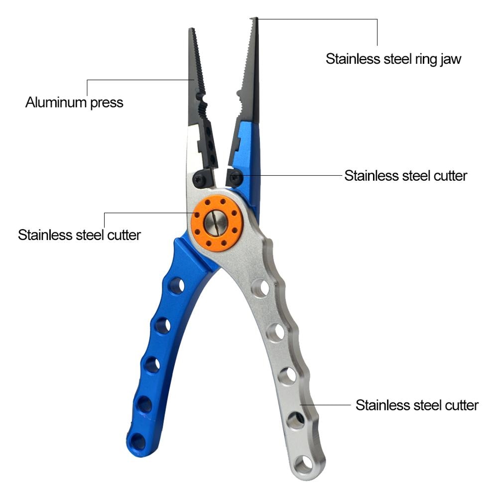 Fishing Pliers Fishing Tools Line Cutter Multifunctional Knot Aluminum Alloy Scissors Hook Remover 150g 20CM  Fishing Equipment