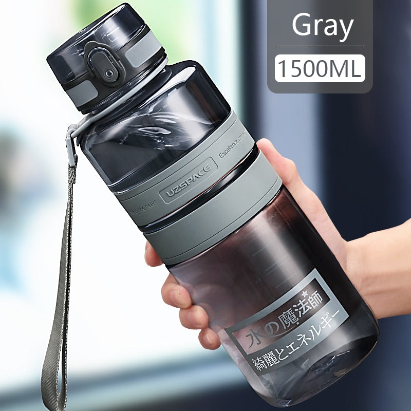 500/1000ml Water Bottles BPA Free Shaker Outdoor Sport Tour Drink Bottle Portable Leakproof Ecofriendly Plastic Fruit Tea Bottle