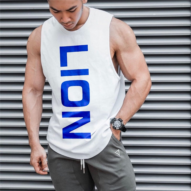 2020 Bodybuilding Tank Tops Men Gyms Fitness Workout Cotton Sleeveless shirt Clothing Male Casual Stringer Singlet Male Vest Top