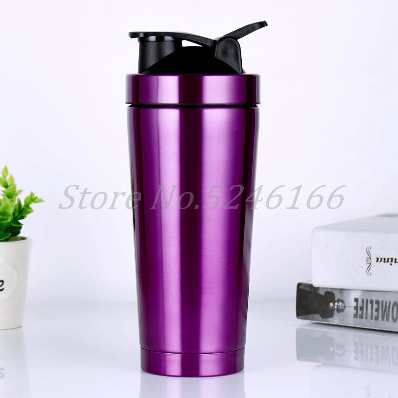 750ml gym sport portable water bottle stainless steel double wall vacuum insulated Protein Shaker water bottle