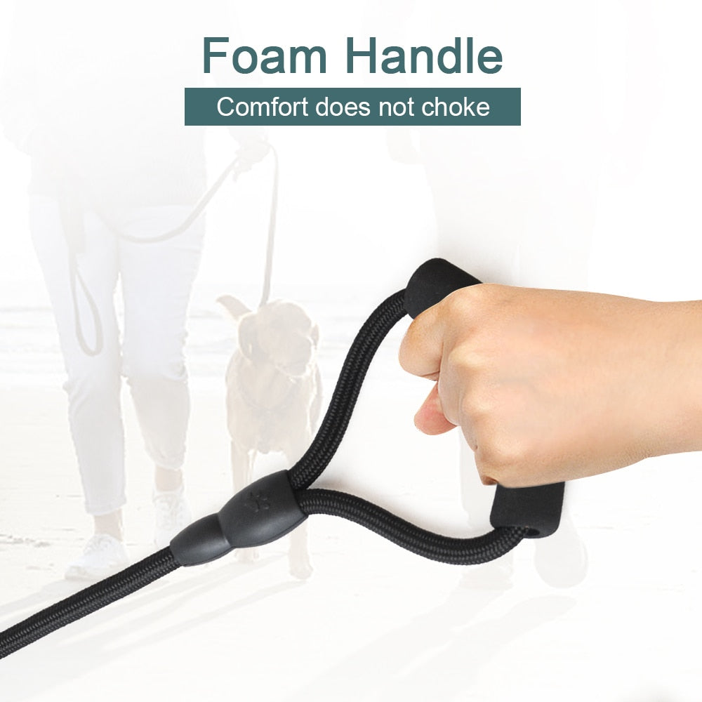 Colorful Multi-Dogs Leash for Connecting 3-In-1 Dog Outdoor Walking Nylon Detachable Round Traction Rope with Padded Foam Handle