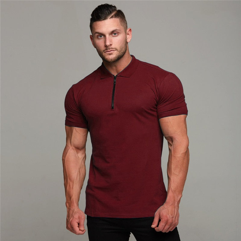 New Arrival Cotton Men Polo Shirt Tops Fashion Brand Short Sleeve Gym Bodybuilding Fitness Polo Shirt Homme Camisa