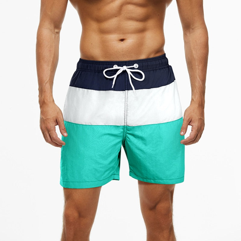 Men&#39;s Shorts Casual Cotton Workout Short Pants Drawstring Beach Shorts With Pockets Swim Trunks Stripe Plus size Beach Shorts